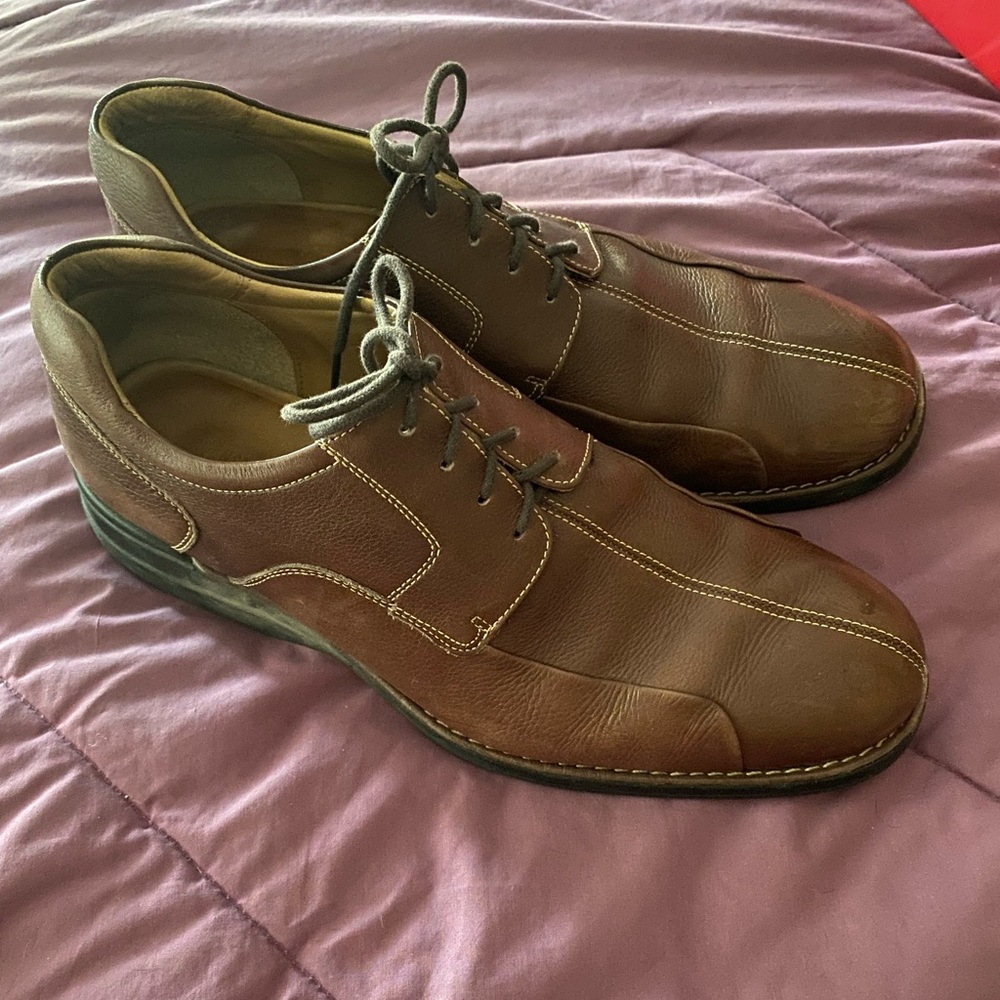 Johnston & Murphy classic brown leather.